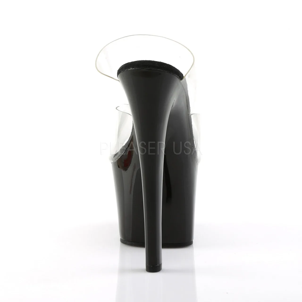 7" Black Platform Slide Pumps*