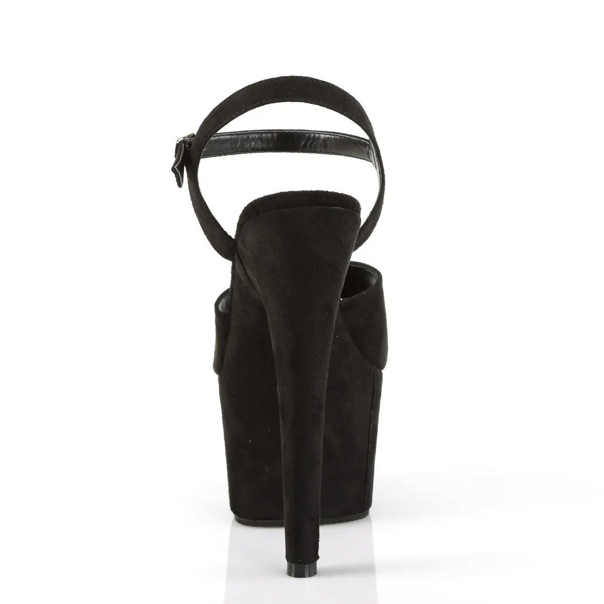 Adore 708FS Black Faux Suede Ankle Strap 7" Heel Platform Shoes -Direct