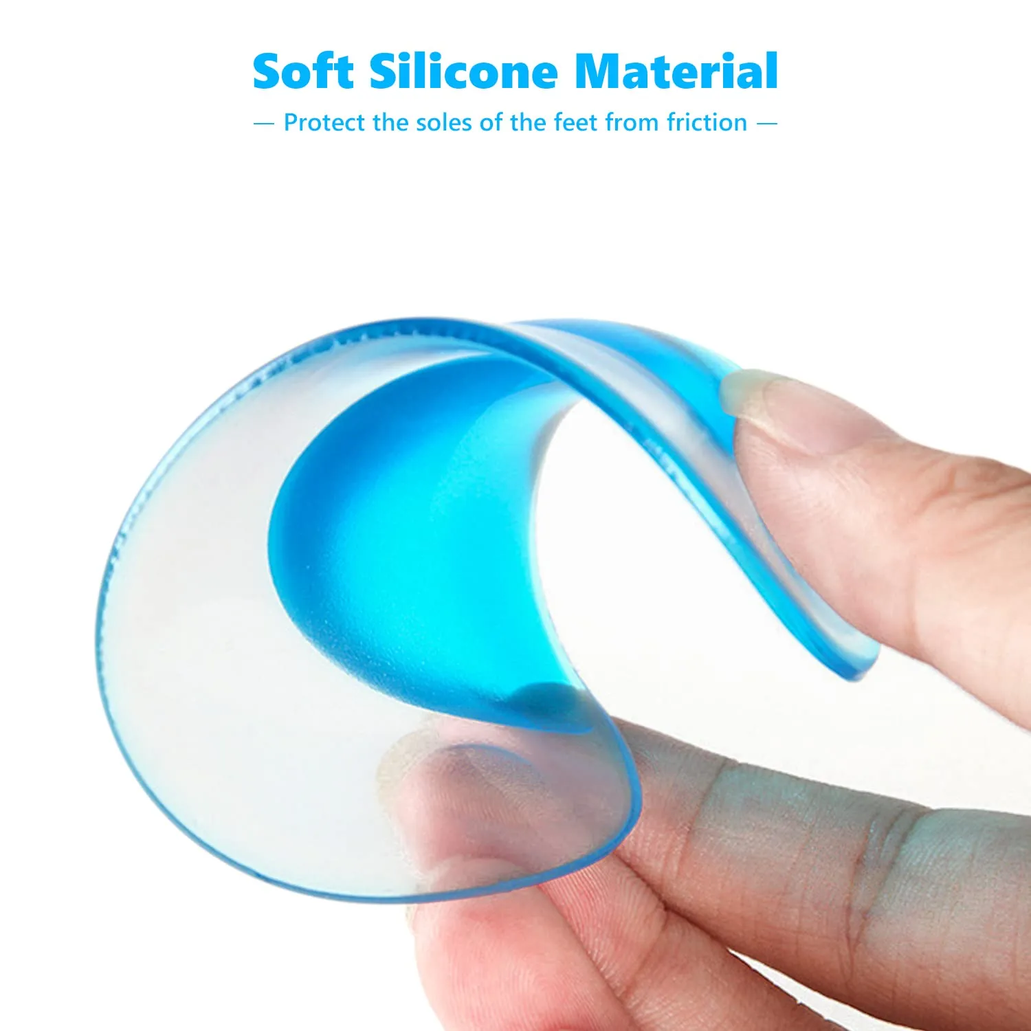 ALLY-MAGIC Gel Arch Support Insoles Silicone Orthopedic Foot Insoles Arch Support Gel High Heel Inserts Cushion Pads for Women Men Y2-NJJD (2 Pairs) 2 Pairs