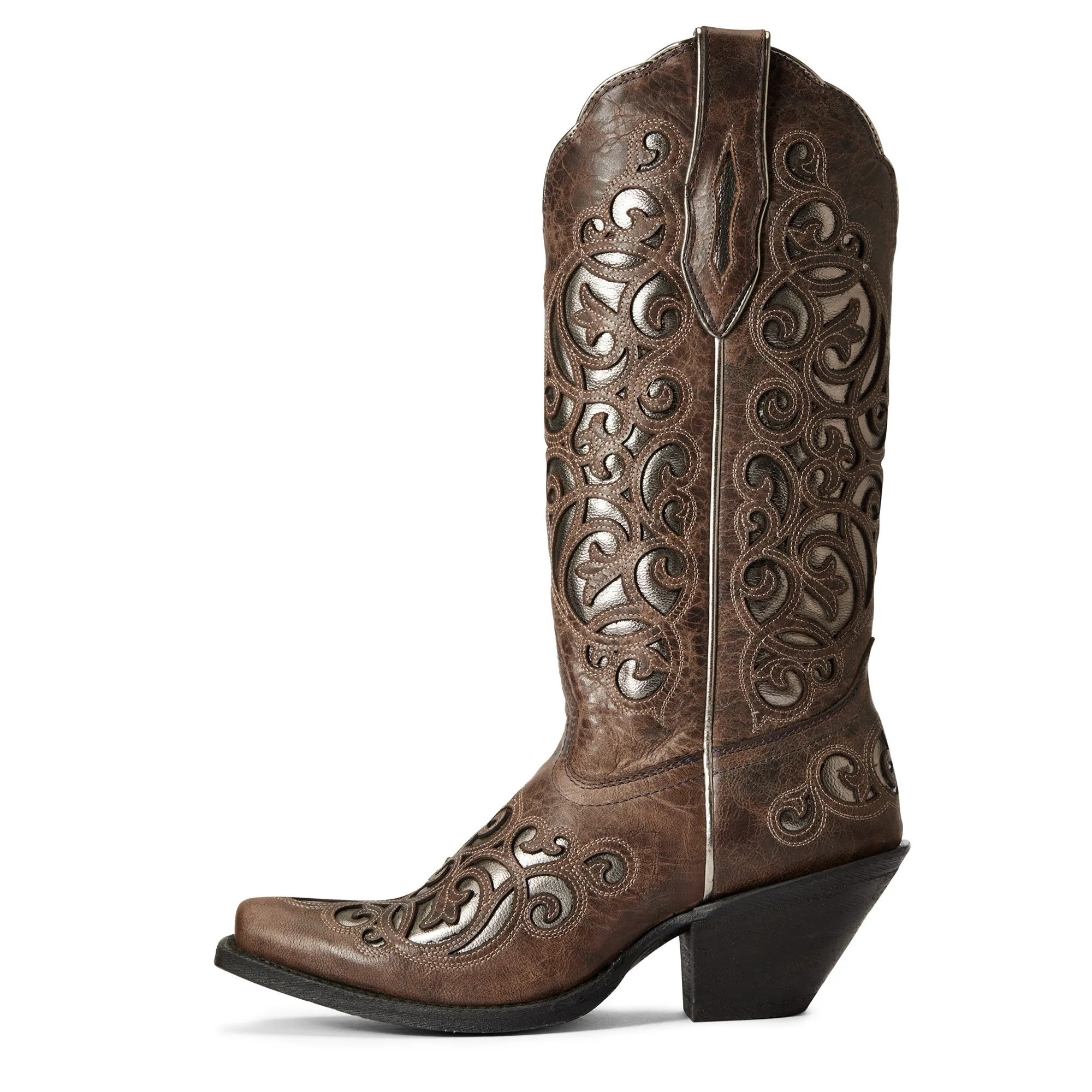 Ariat Ladies Crackled Taupe & Gunmetal Divine Boots 10034110