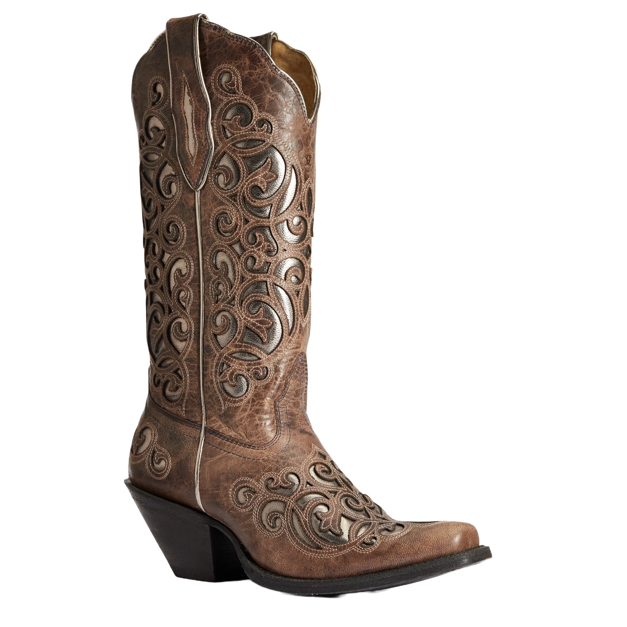 Ariat Ladies Crackled Taupe & Gunmetal Divine Boots 10034110