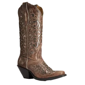 Ariat Ladies Crackled Taupe & Gunmetal Divine Boots 10034110