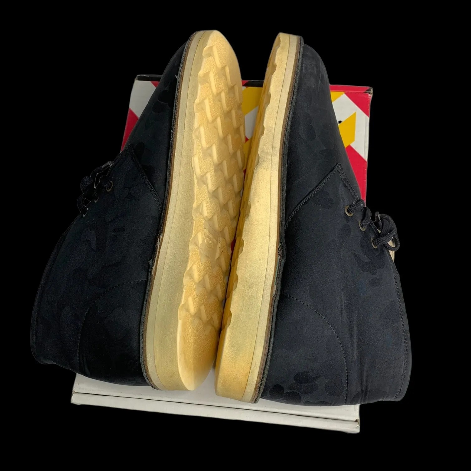 BAPE | 2008 Jacquard/Multi Camo Chukka Boots (Black) | 10