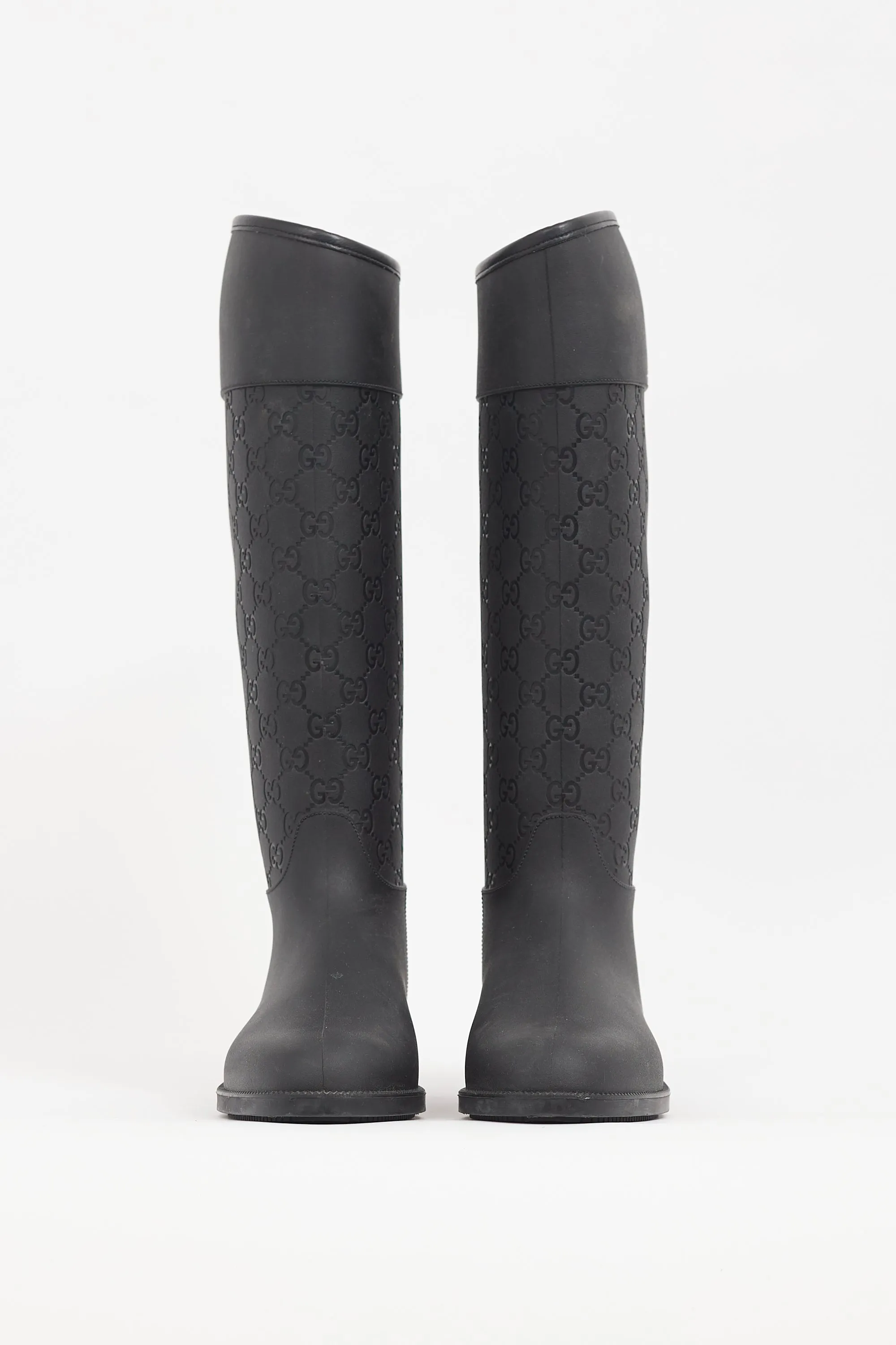Black Rubber Guccisma Wellington Boot