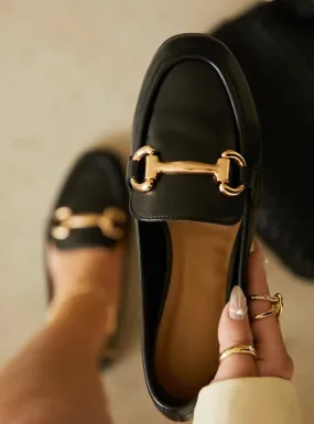 Boss Babe Loafers-Plain Black