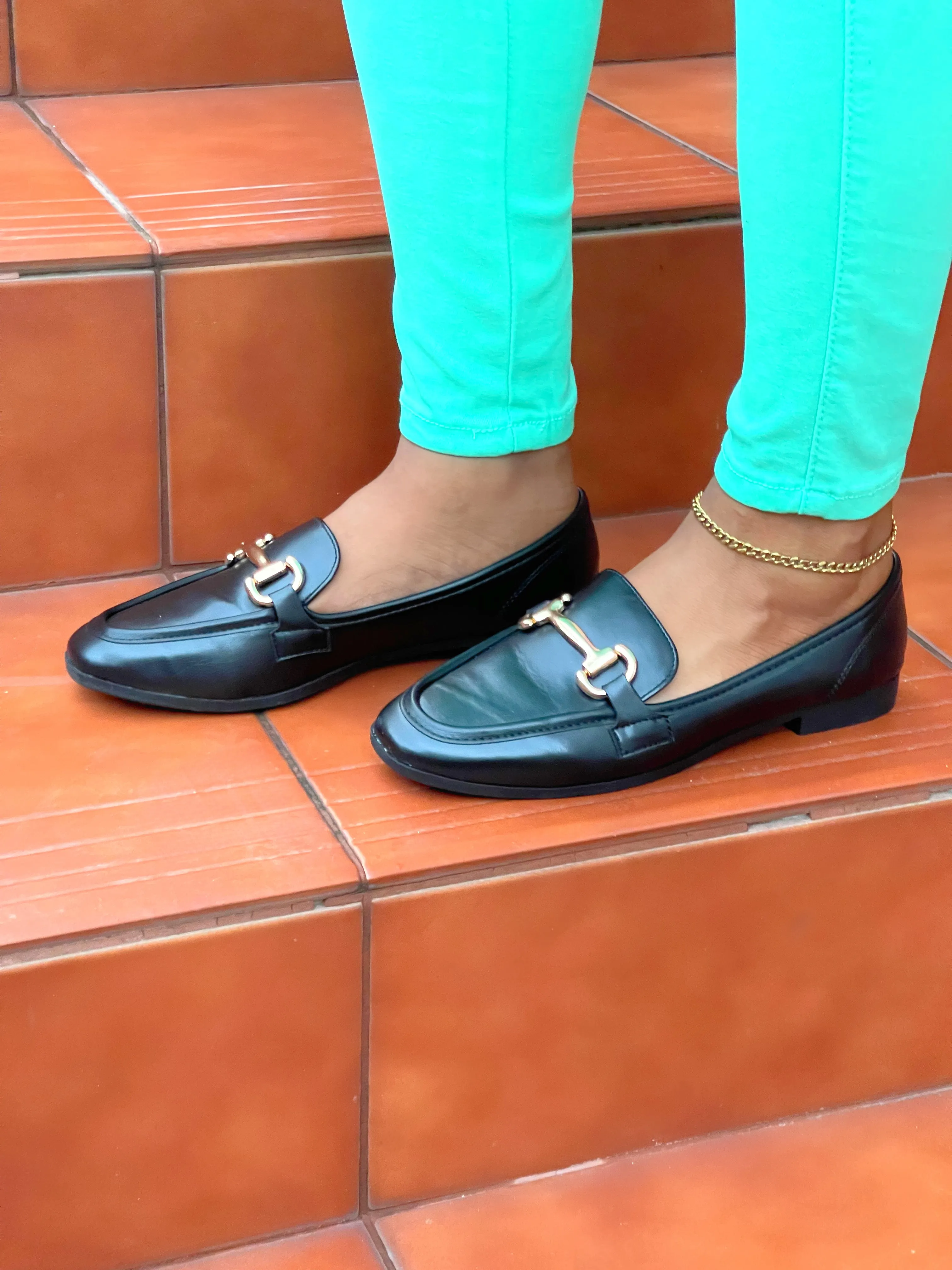 Boss Babe Loafers-Plain Black