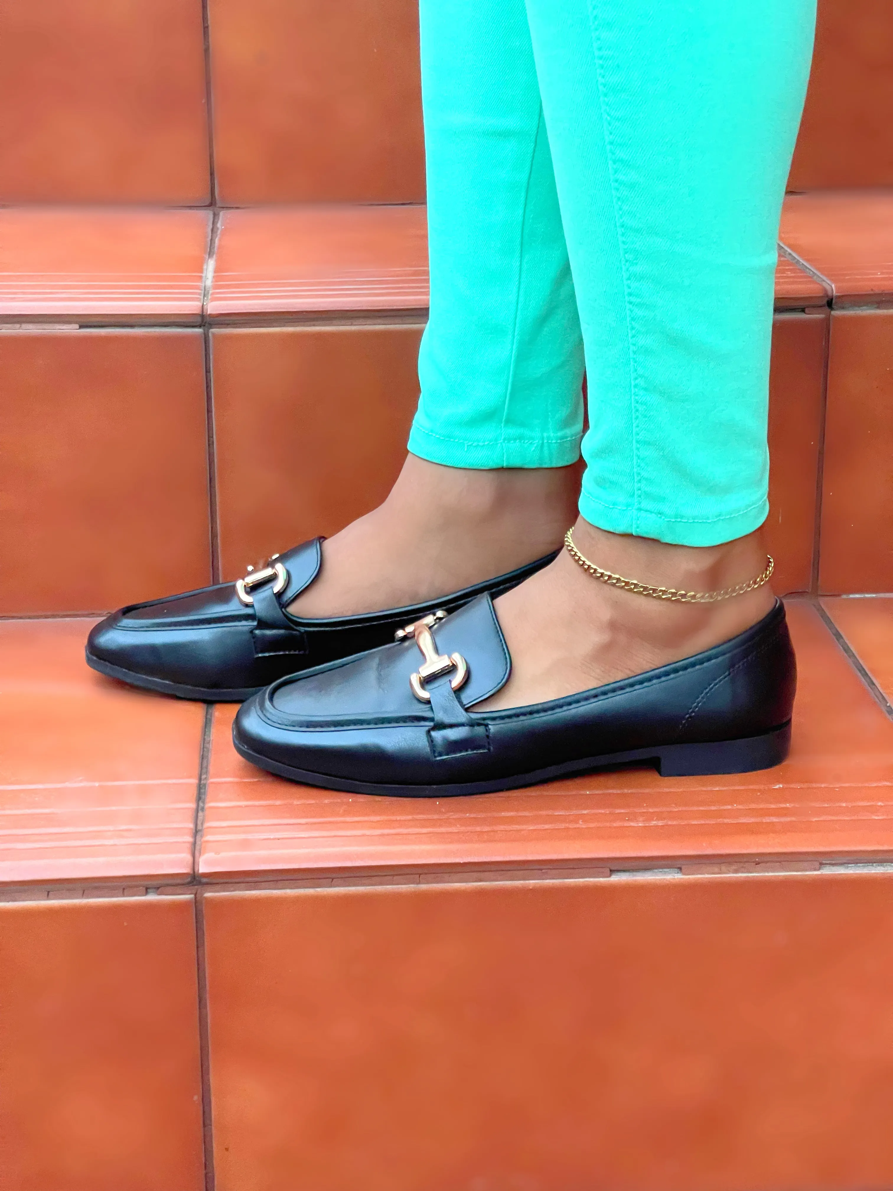 Boss Babe Loafers-Plain Black