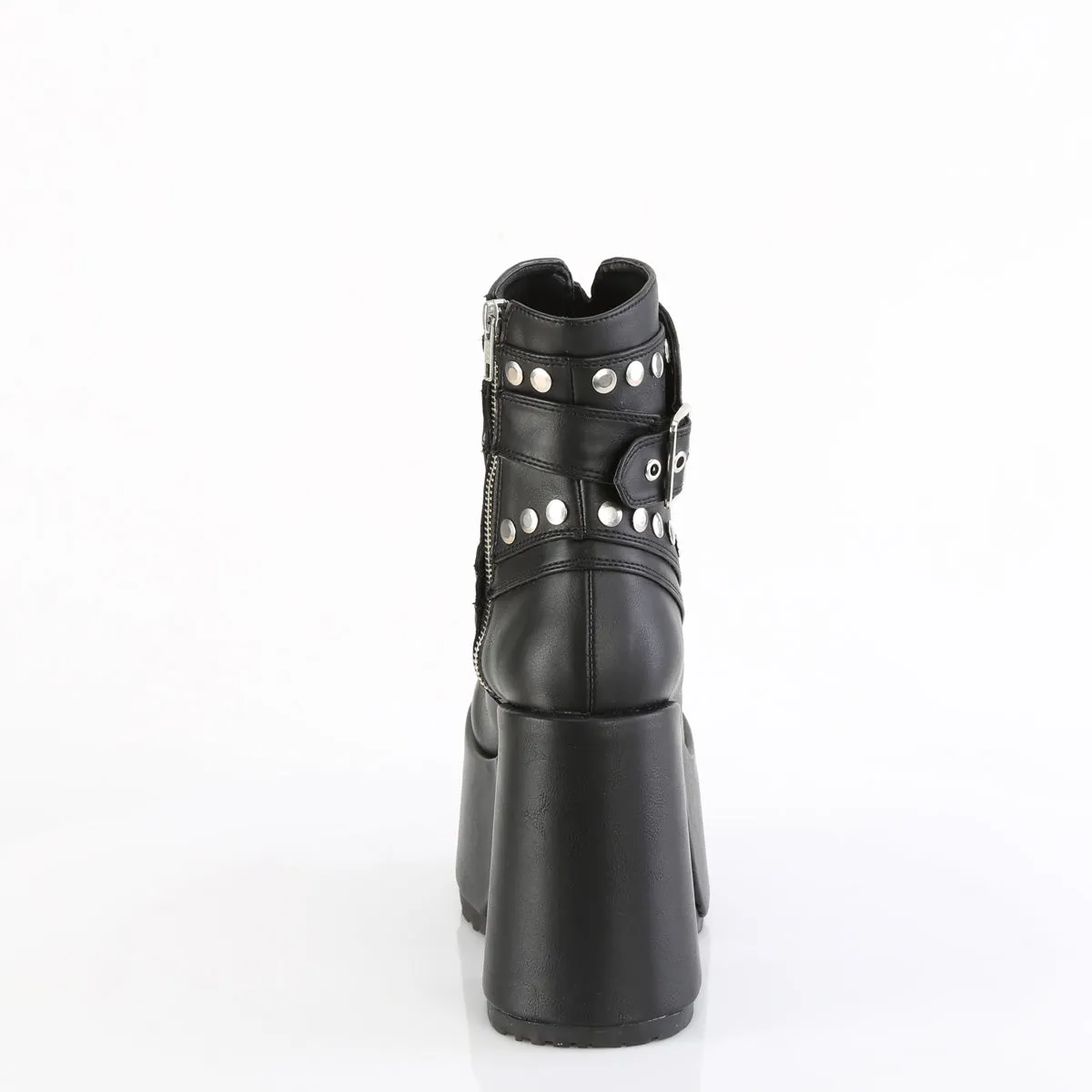 CAMEL-70 DemoniaCult Black Vegan Leather Sexy Women's Mid-Calf & Knee High Boots (Alternative Footwear)