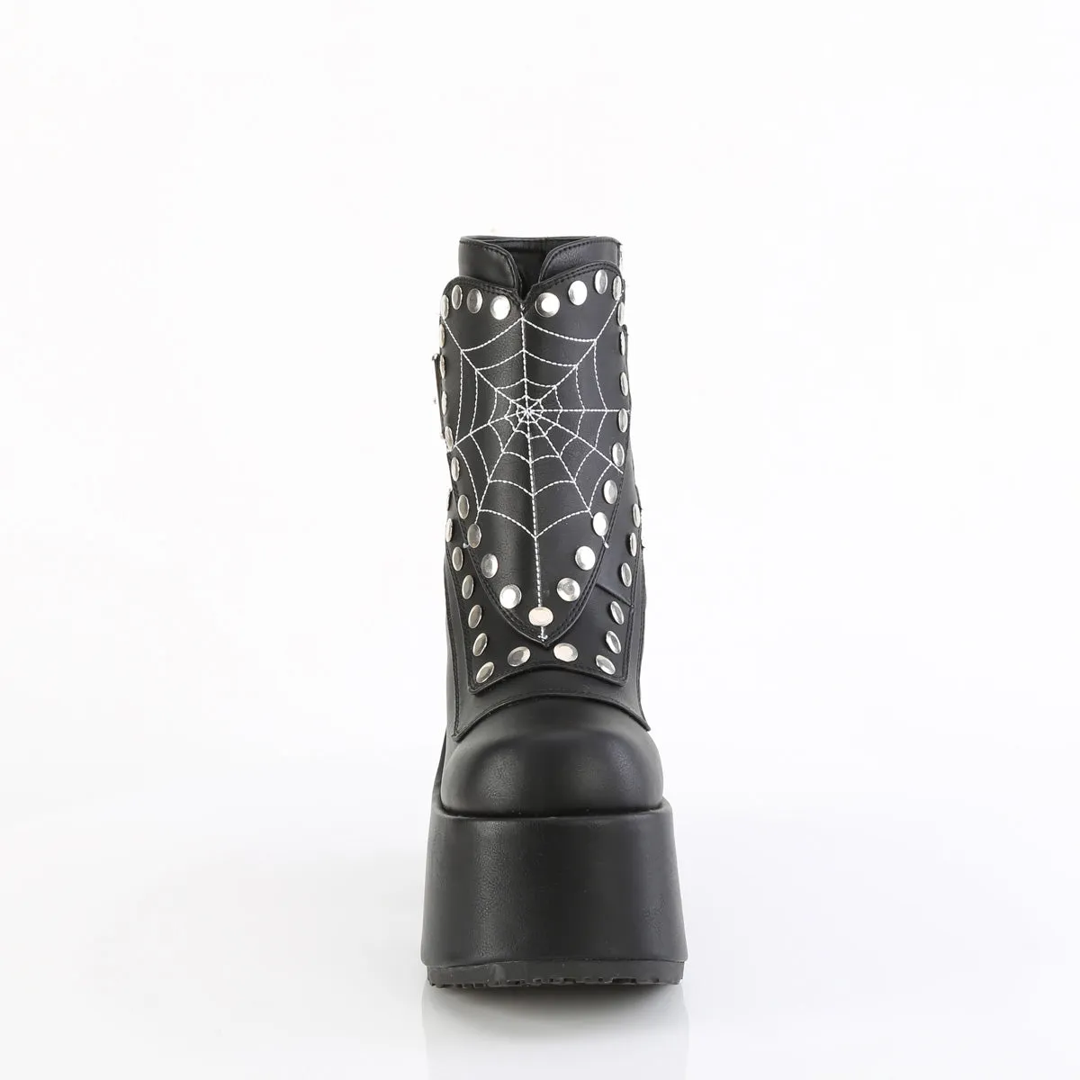 CAMEL-70 DemoniaCult Black Vegan Leather Sexy Women's Mid-Calf & Knee High Boots (Alternative Footwear)