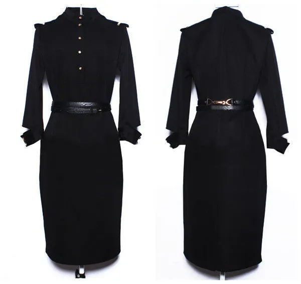 Celebrity Brand Half Sleeve Mid-calf Dress
