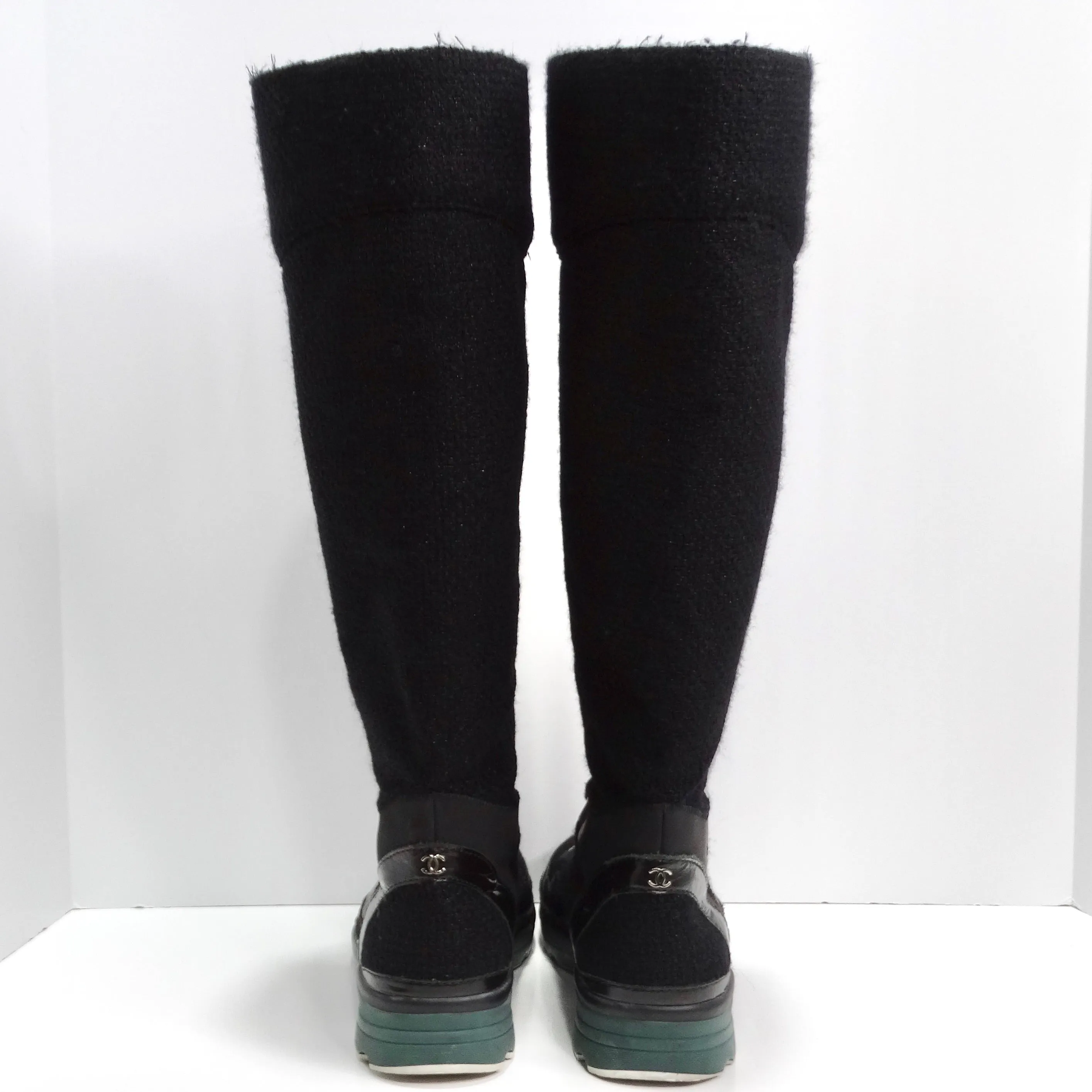 Chanel Fall 2014 Patent Calfskin Tweed Sneaker Boot