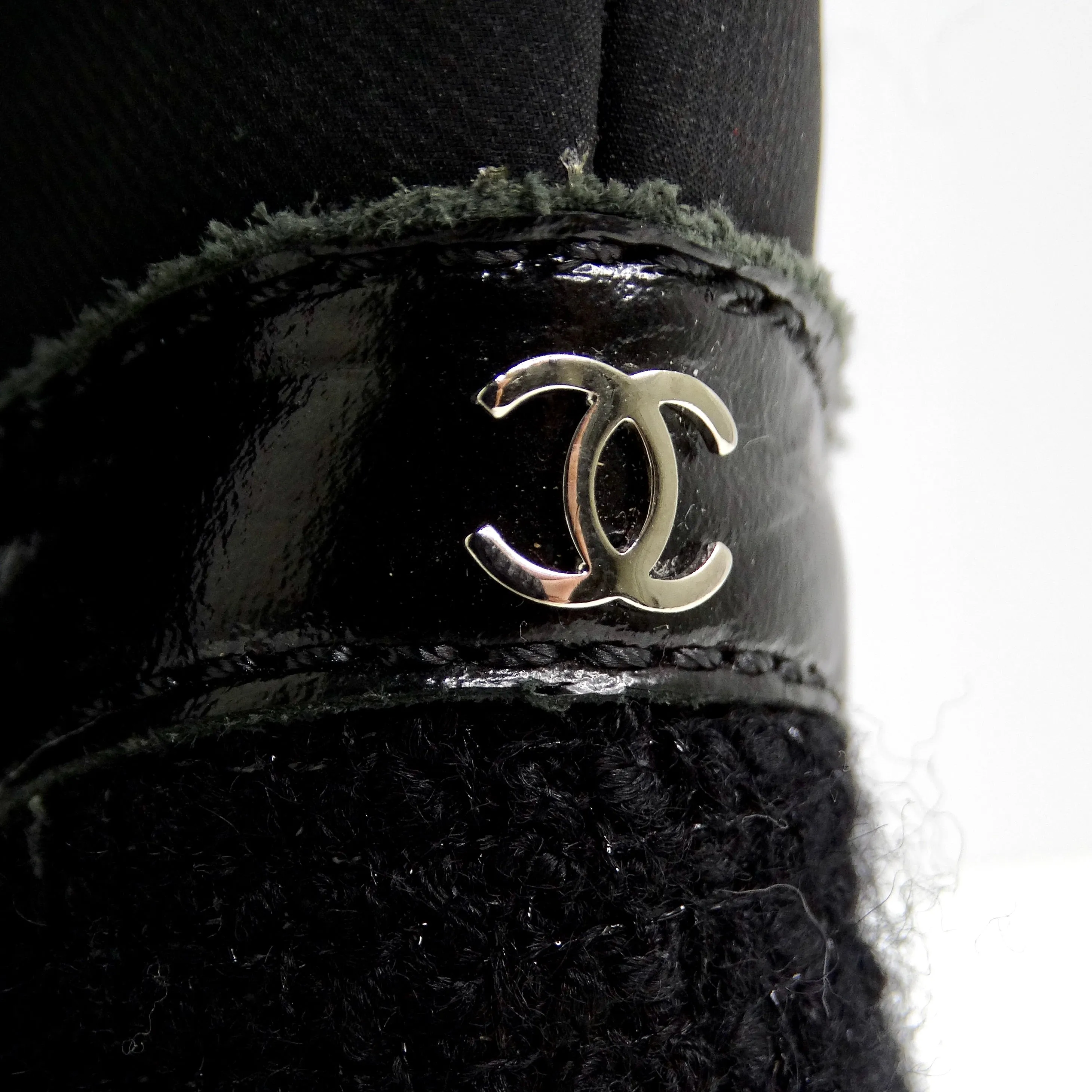 Chanel Fall 2014 Patent Calfskin Tweed Sneaker Boot