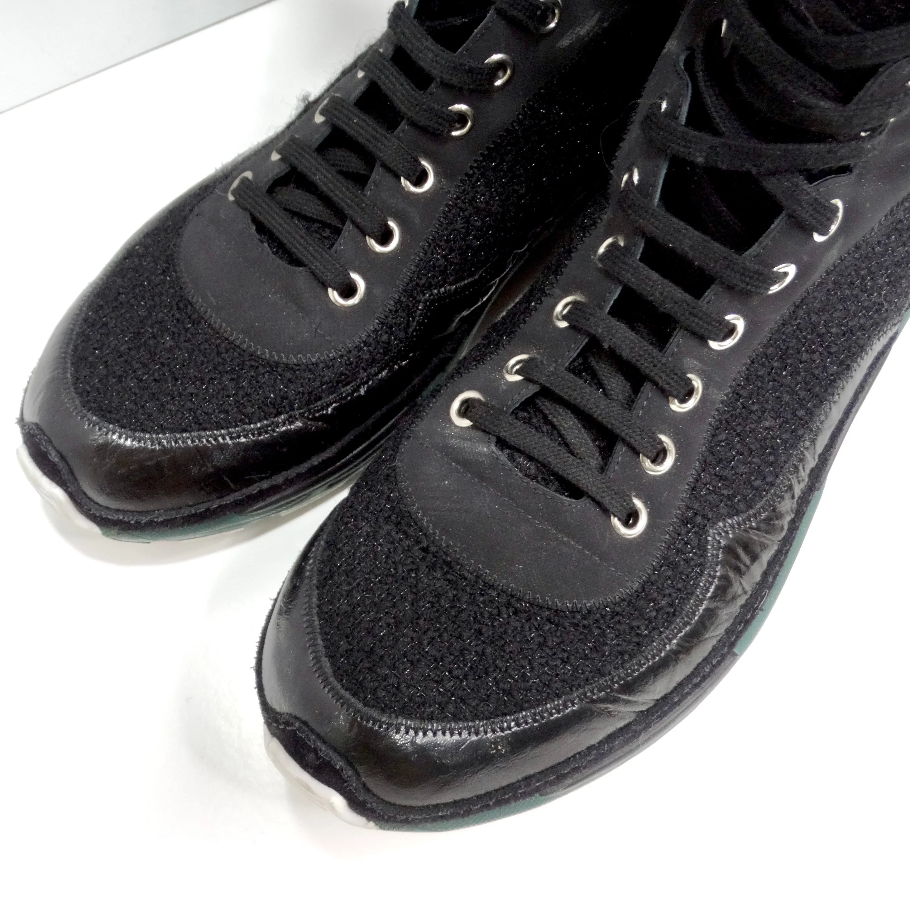 Chanel Fall 2014 Patent Calfskin Tweed Sneaker Boot