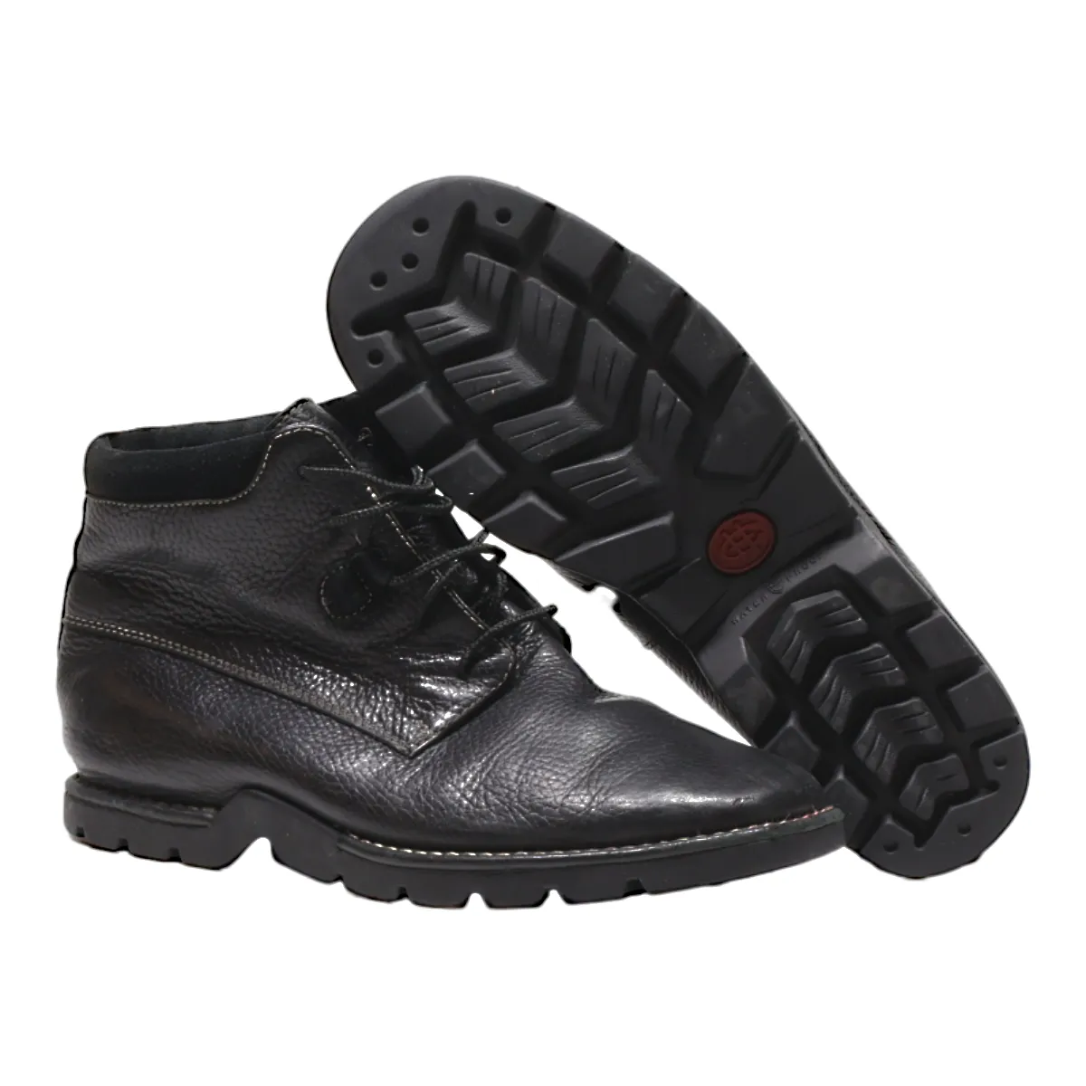 COLE HAAN Chukka Boots Black Leather Mens UK 8.5