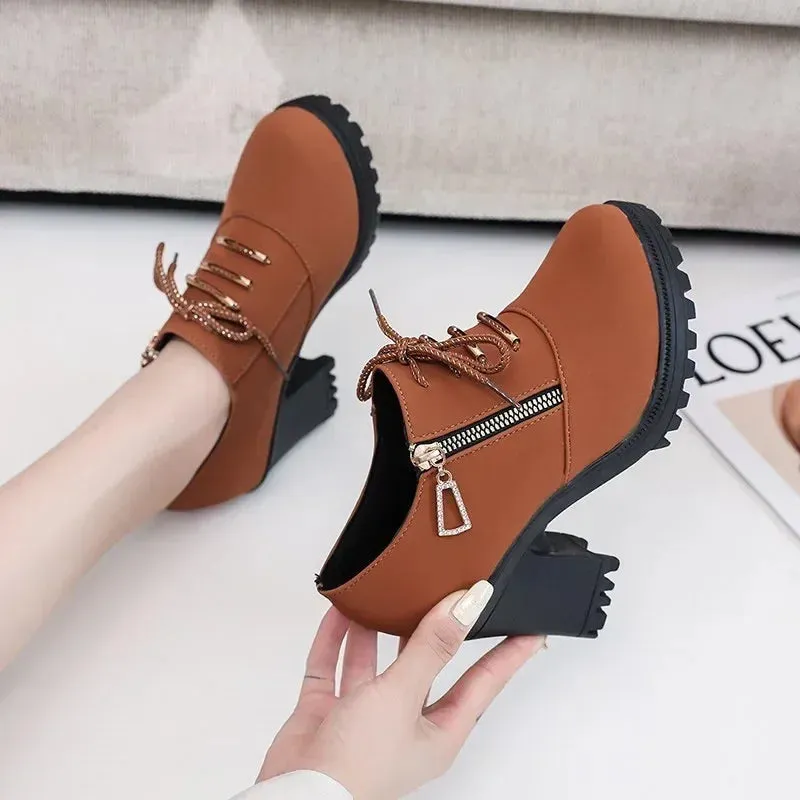 Cool Chic Lace-Up Ankle Boots