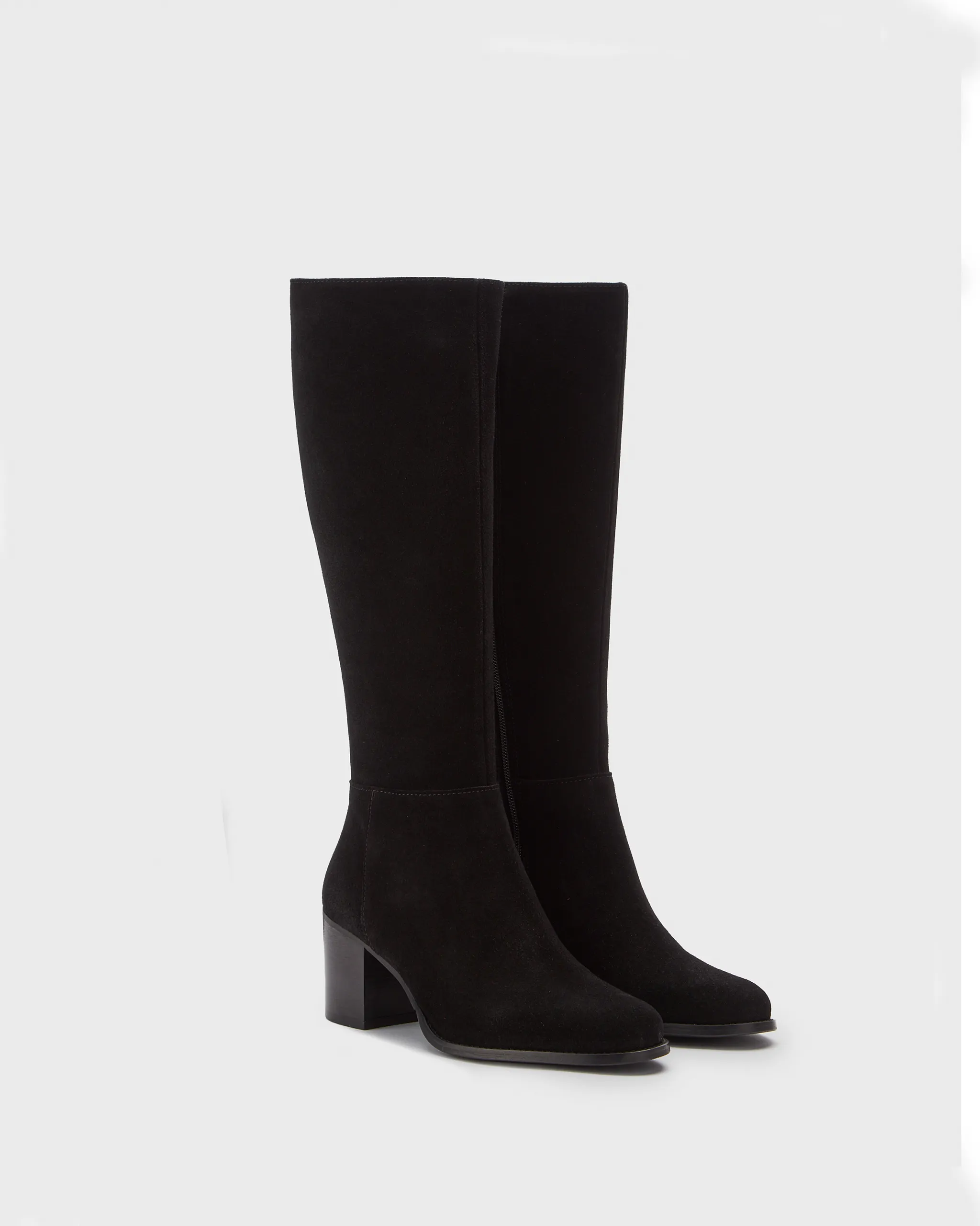 Dalia Standard Knee High Boots in Black Suede