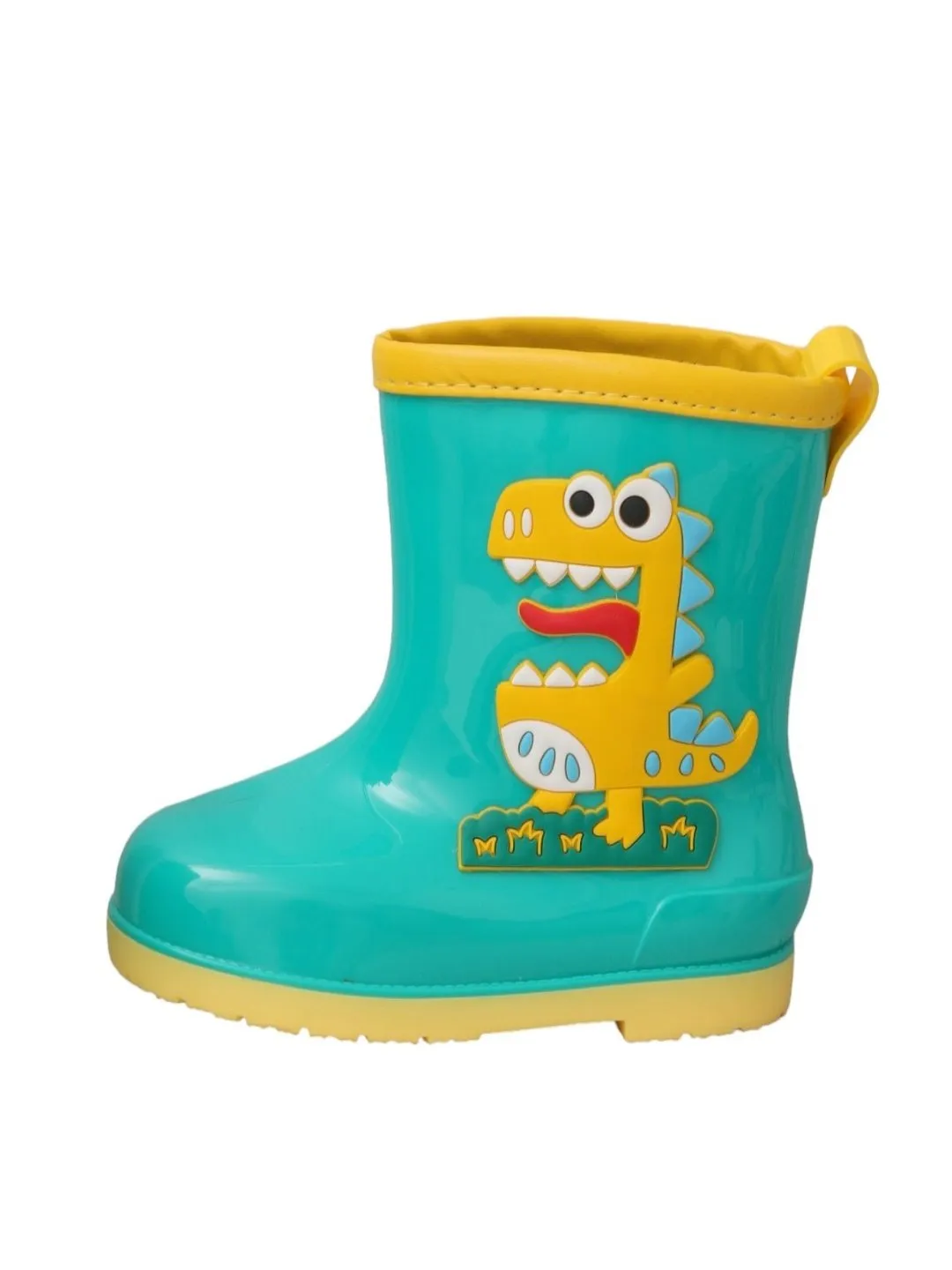 Dino Delight Green Rain Boots For Boys