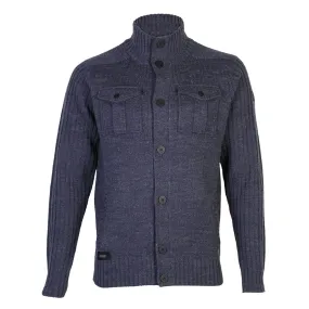 Dissident Steven military cardigan in blue jacket