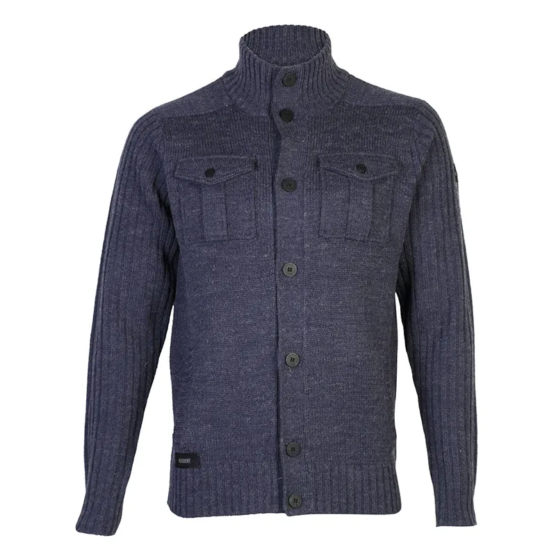 Dissident Steven military cardigan in blue jacket