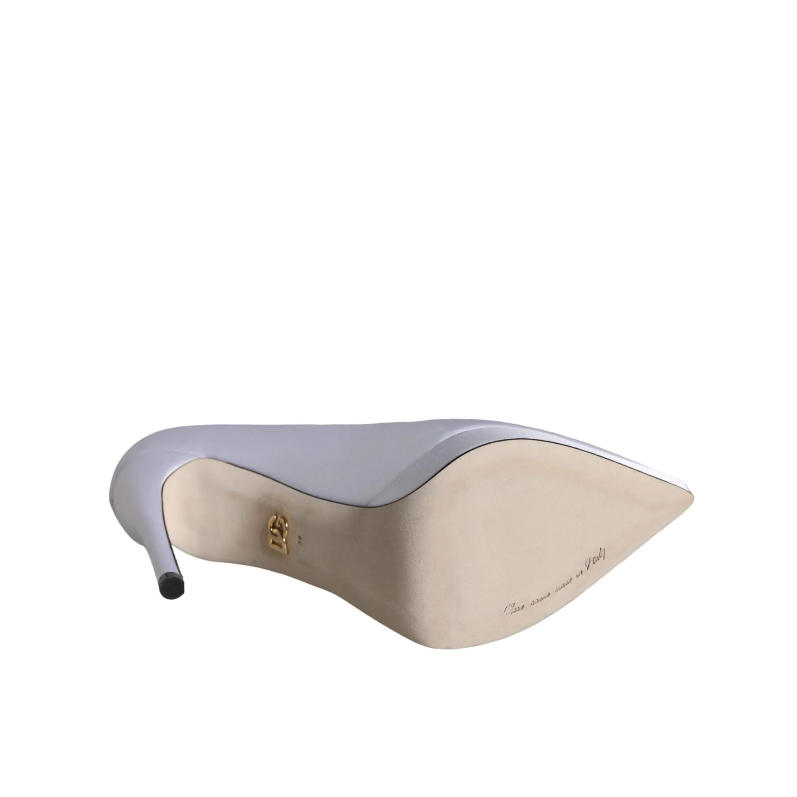 Dolce & Gabbana White Satin Platform High Heels Pumps Shoes