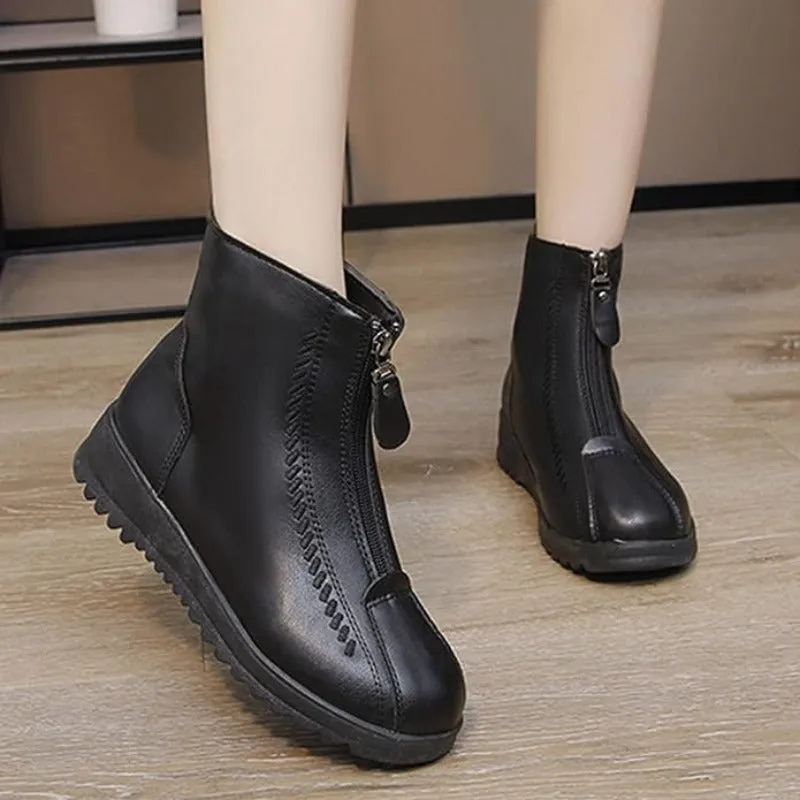Dyavor Orthopedic Women Boots Arch Support Warm Water-Resistant Ankle Boot