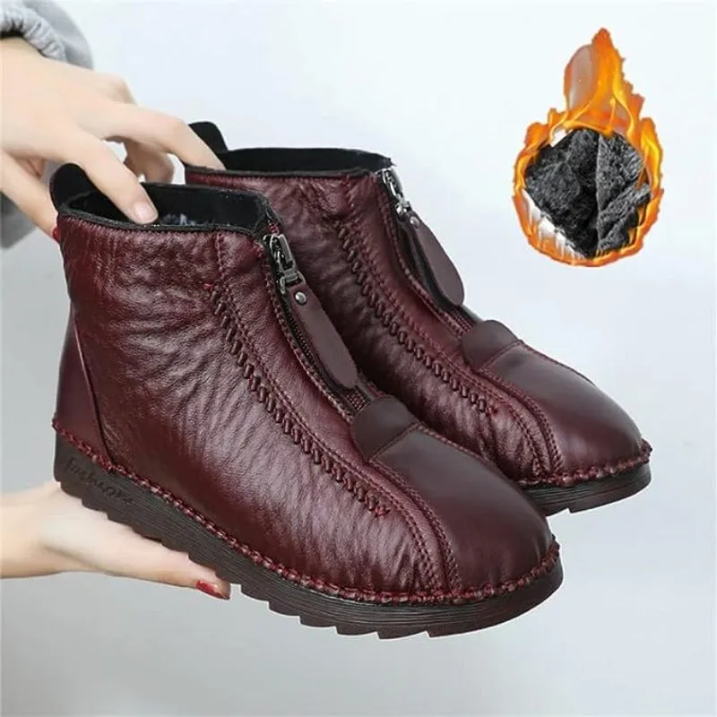 Dyavor Orthopedic Women Boots Arch Support Warm Water-Resistant Ankle Boot