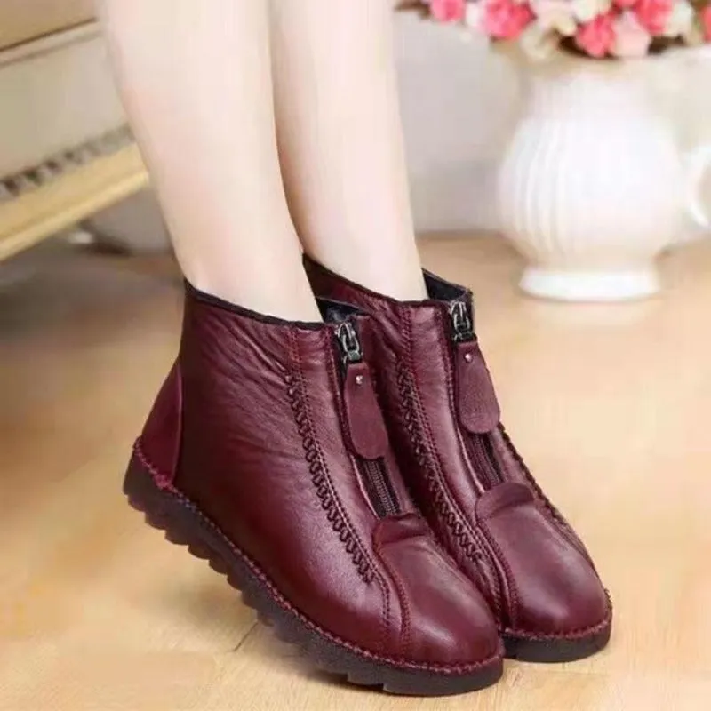Dyavor Orthopedic Women Boots Arch Support Warm Water-Resistant Ankle Boot