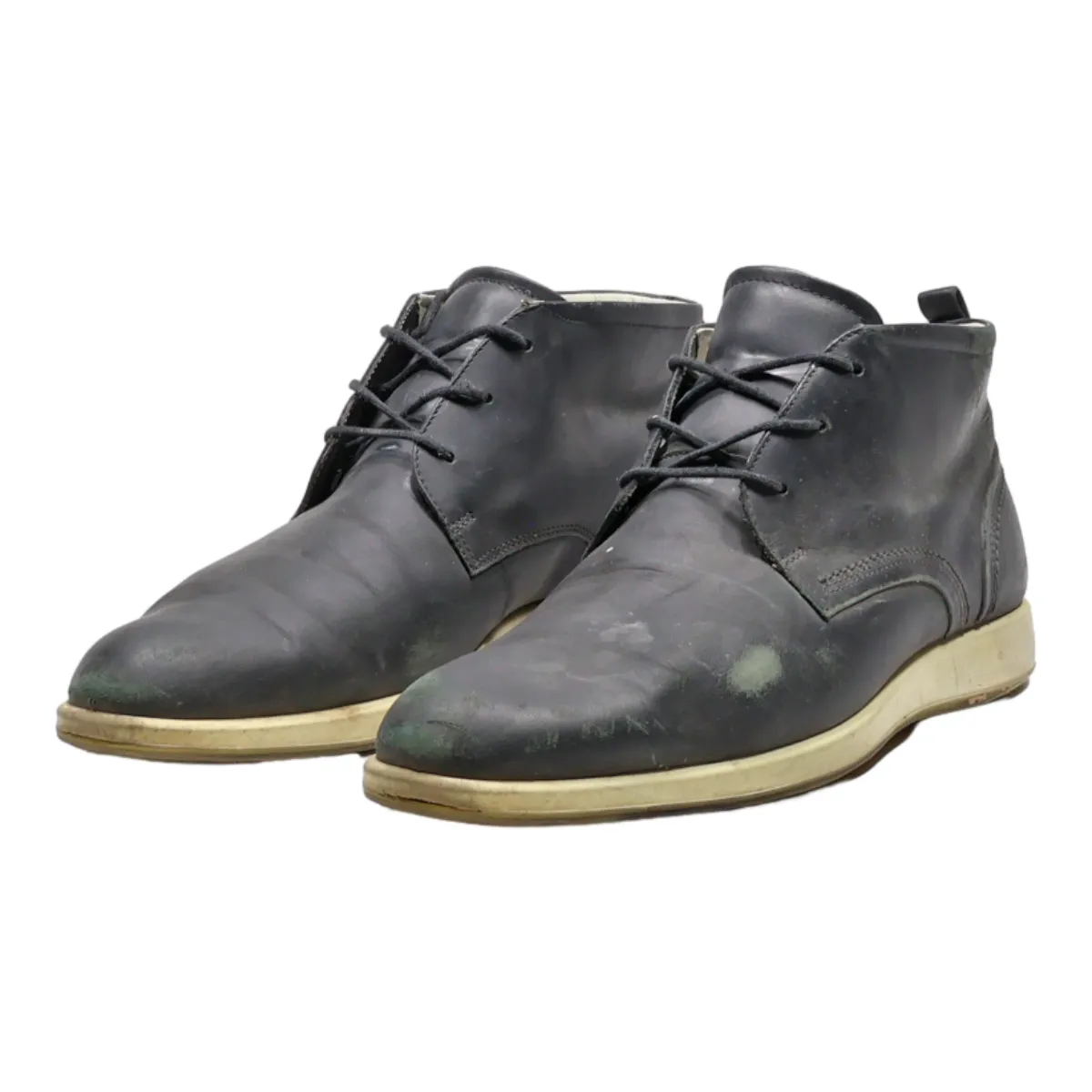 ECCO Chukka Boots Black Canvas Mens UK 11