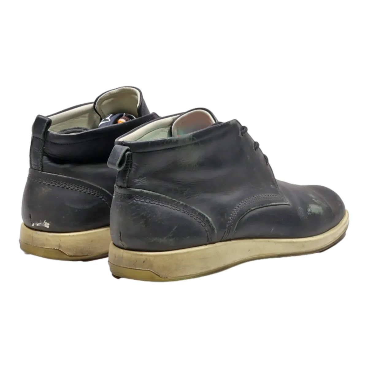 ECCO Chukka Boots Black Canvas Mens UK 11