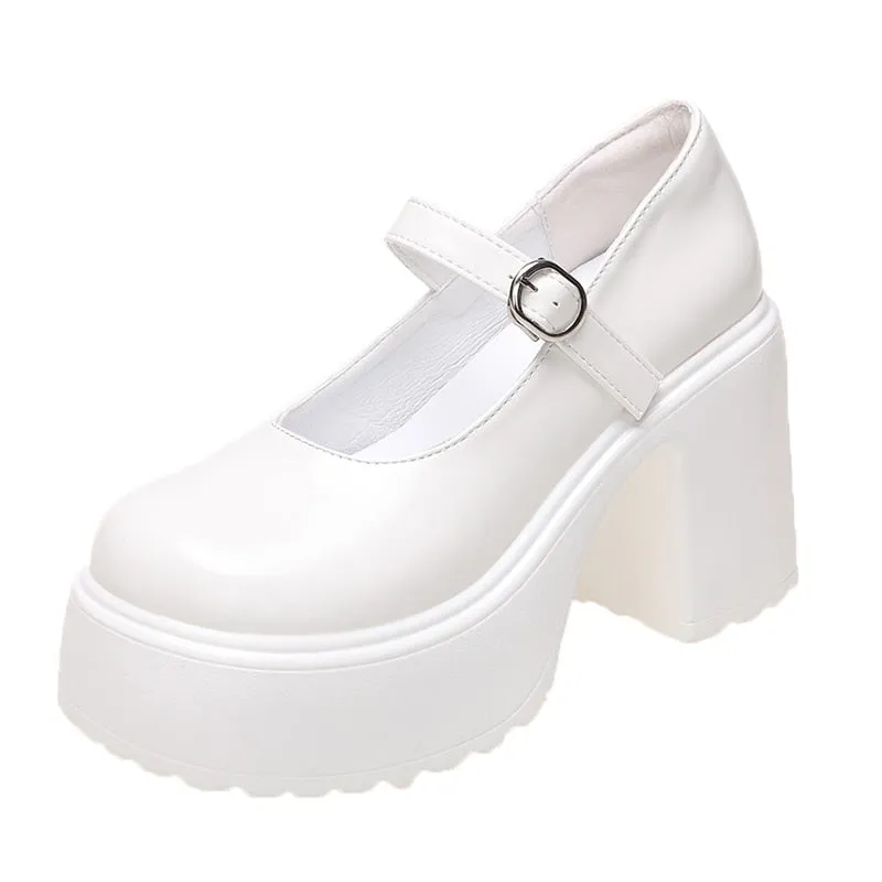 Fashion White Platform Pumps