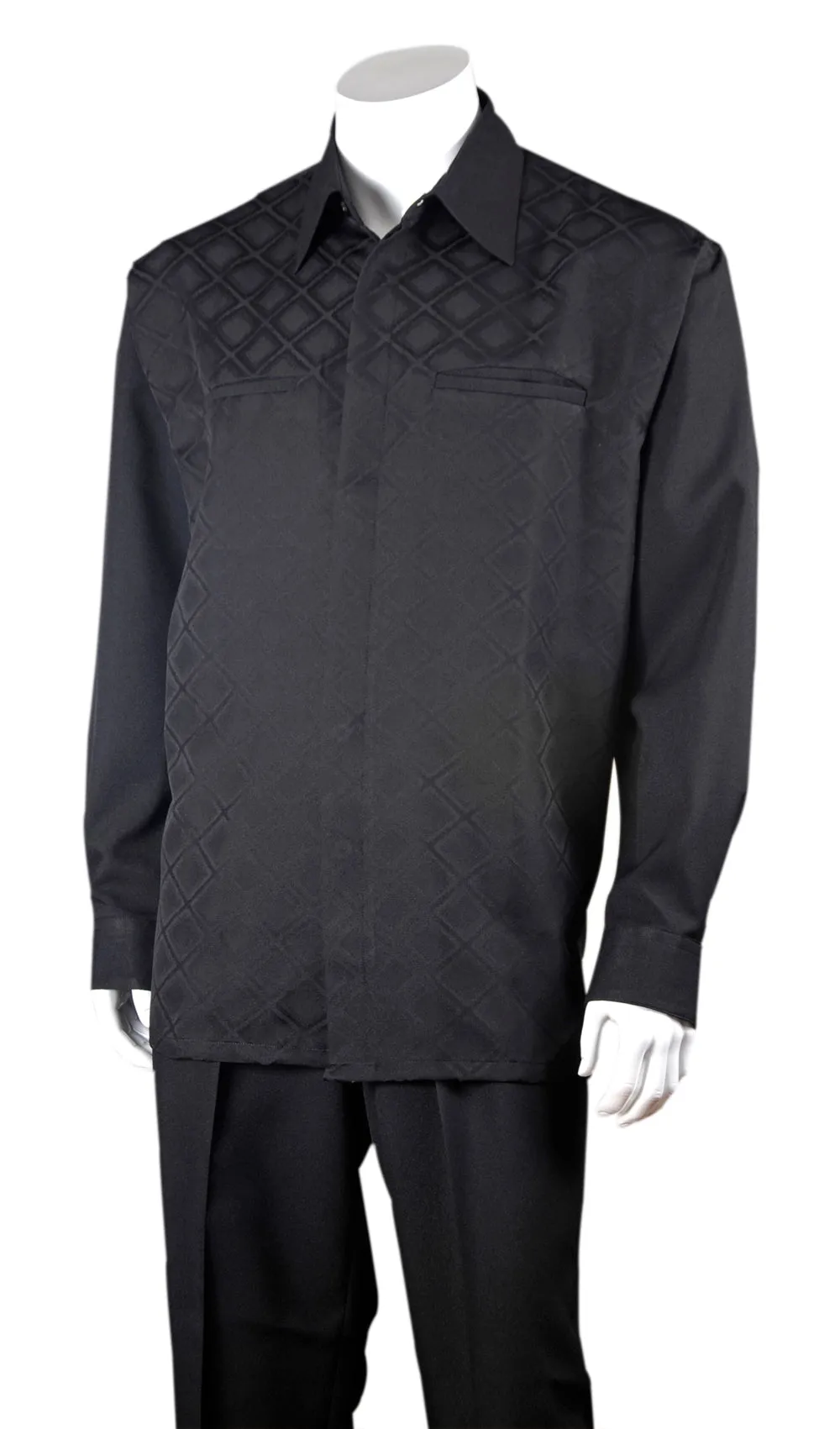 Fortino Landi 2762-BLK Mens Walking Suit
