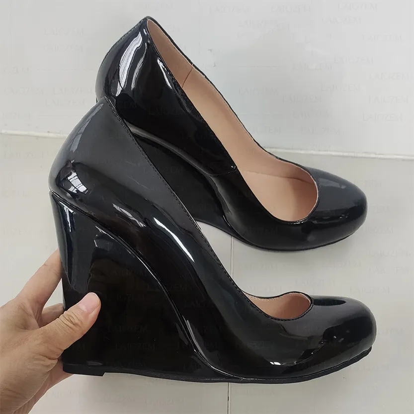 Funki Buys | Shoes | Women's Platform Wedge Patent Pumps