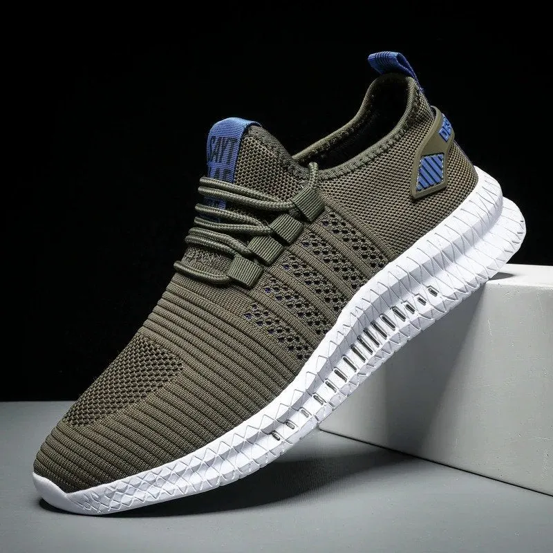 GroovyWish Men Arch Support Sneakers Foldable Rubber Mesh Firm Walking Orthopedic Shoes