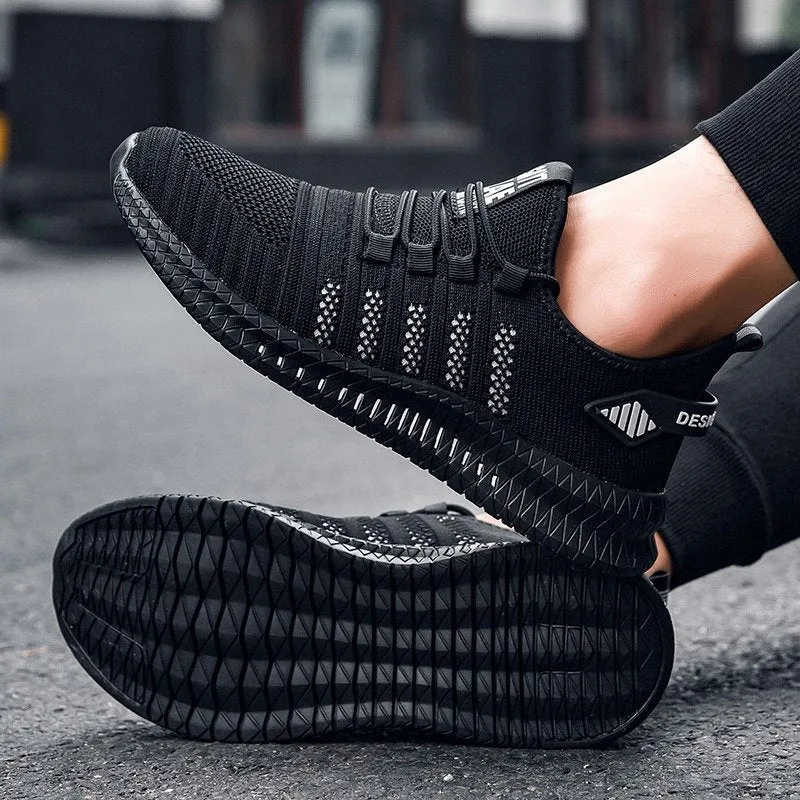GroovyWish Men Arch Support Sneakers Foldable Rubber Mesh Firm Walking Orthopedic Shoes