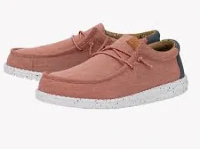 HEY DUDE WALLY WASHED CANVAS RED