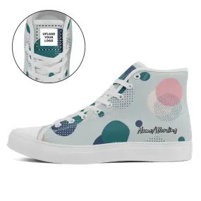 Holiday Gifts,Personalized Flower Design Sneakers, Custom Canvas High-Top Shoes, Walking Shoes, Gift for Yoga Lovers