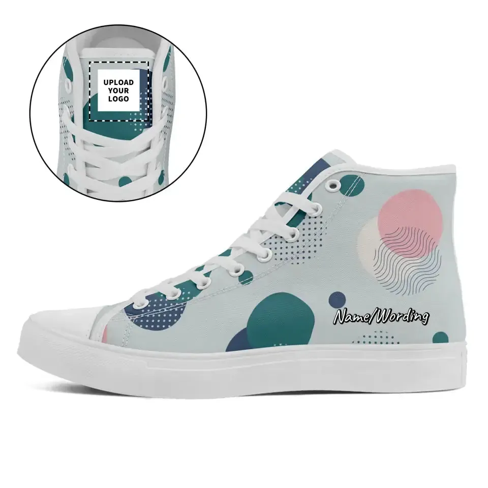 Holiday Gifts,Personalized Flower Design Sneakers, Custom Canvas High-Top Shoes, Walking Shoes, Gift for Yoga Lovers