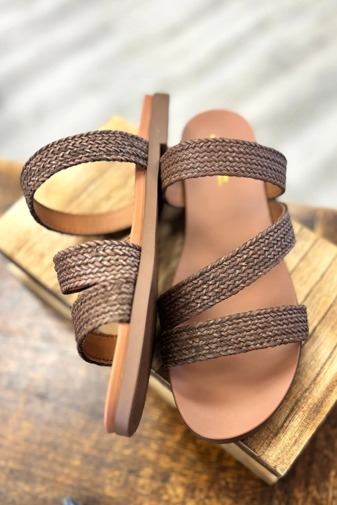 JOANNE Raffia Flat Sandals