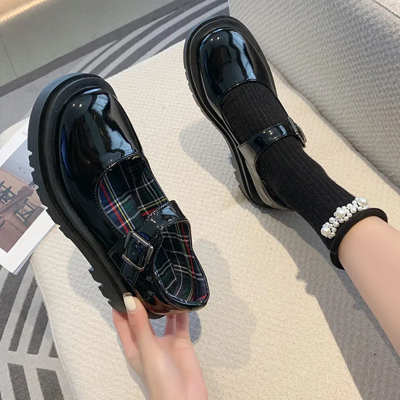Joskaa White Mary Jane Shoes For Women 2024Autumn Chunky Platform Ankle Strap Pumps Woman Thick Bottom Lolita Shoes Cute Harajuku Shoes