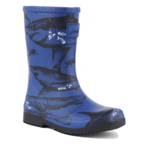 Joules Roll Up Waterproof Rain Boot Shark