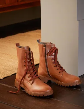 Lace-up Boots-Tan