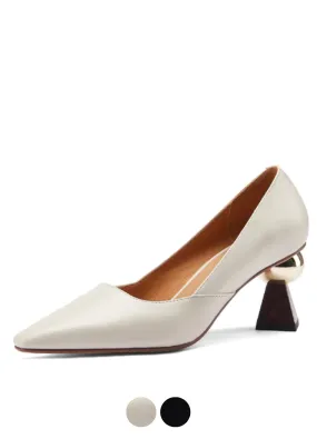 Leidy Women's Leather Classic High Heel Pumps