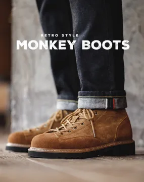 Low-Cut Short-Face Casual Men's Monkey Boot