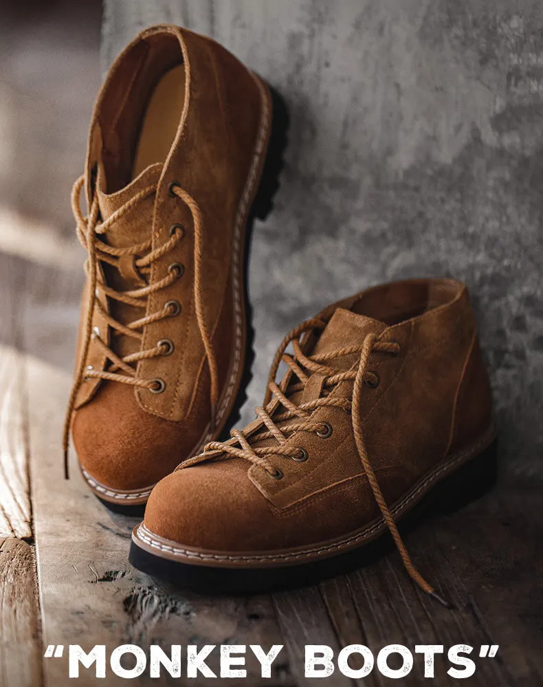 Low-Cut Short-Face Casual Men's Monkey Boot