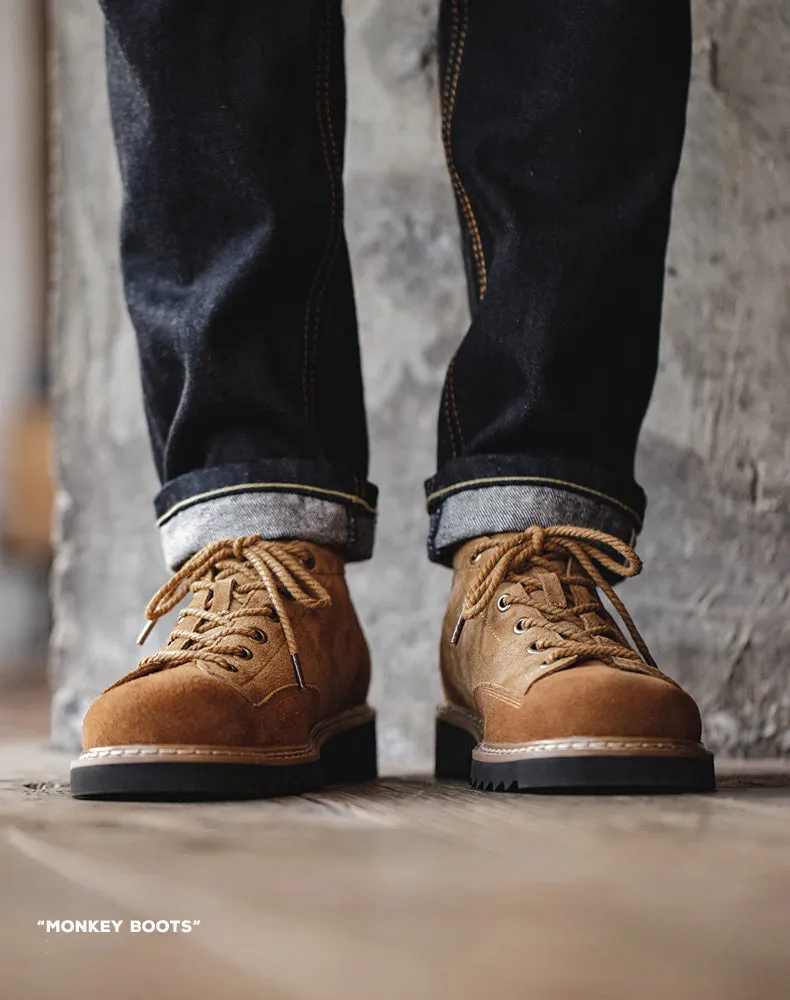 Low-Cut Short-Face Casual Men's Monkey Boot