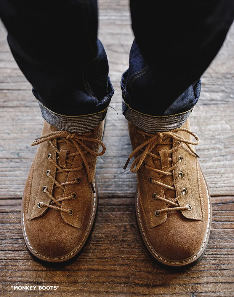 Low-Cut Short-Face Casual Men's Monkey Boot