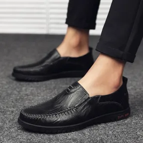 Men's Genuine Leather Slip-Ons | Plus Size