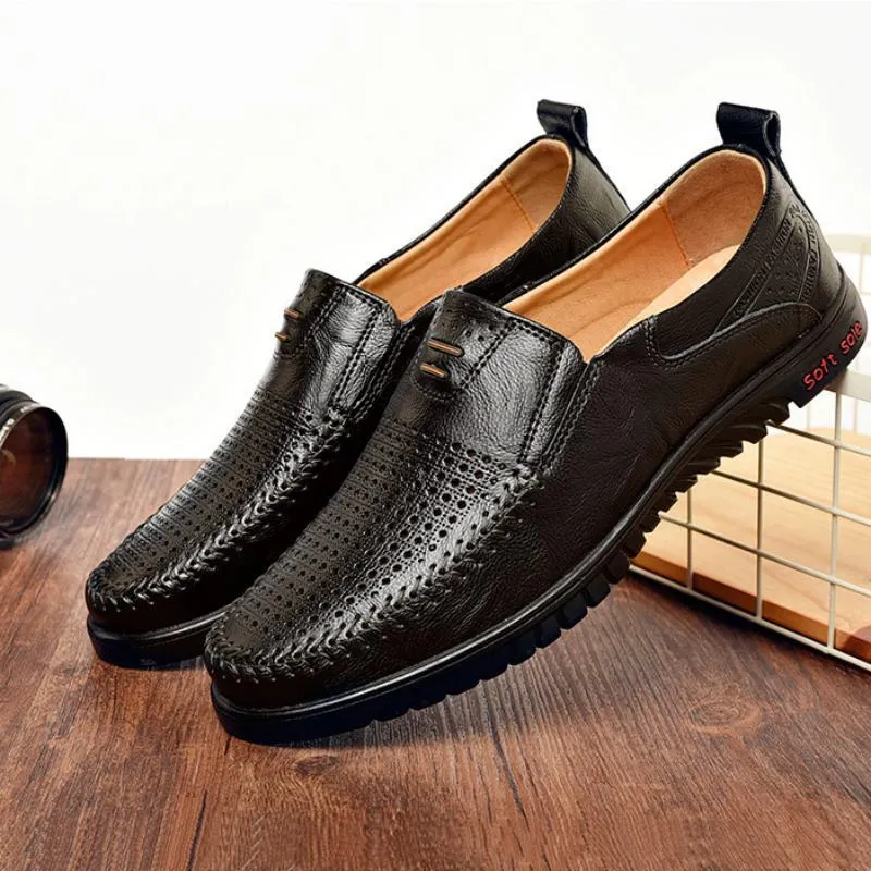 Men's Genuine Leather Slip-Ons | Plus Size