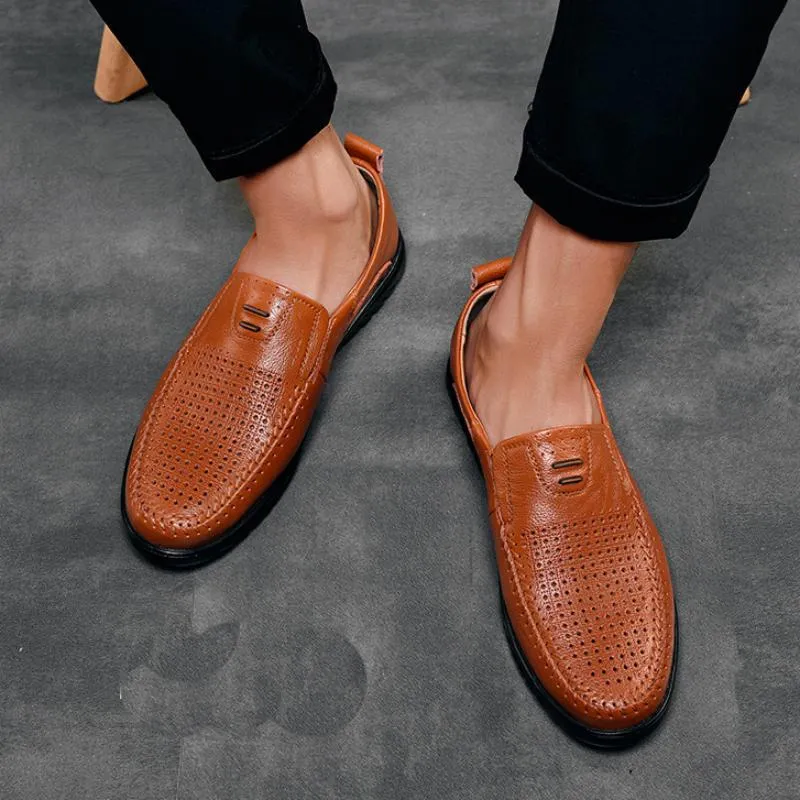 Men's Genuine Leather Slip-Ons | Plus Size