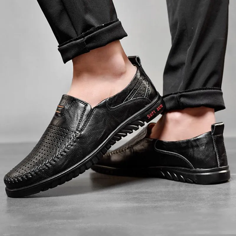 Men's Genuine Leather Slip-Ons | Plus Size